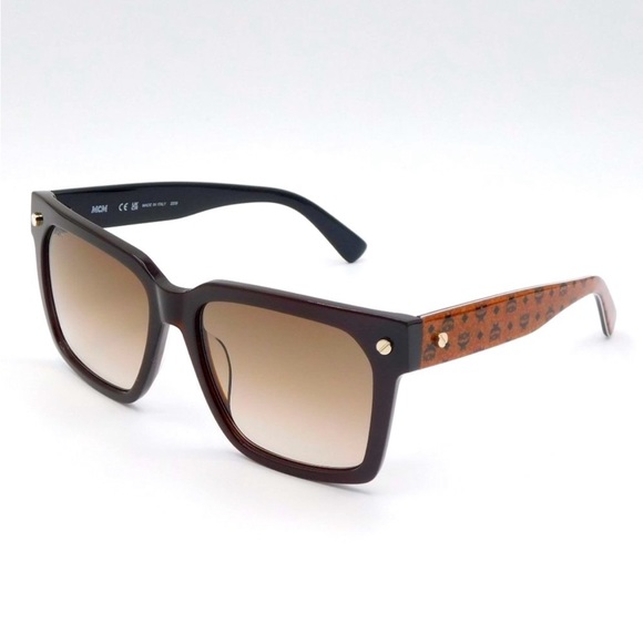 ♡BNWT RRP $350+ AUTHENTIC MCM™ Black/Cognac Womens Sunglasses w/ Leather Case♡ - Picture 2 of 8